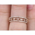 thumbnail image 2 of 1.50 Carat 3 wedding Ring set Wedding Band Stackable Ring set 10k Rose Gold, 2 of 4