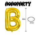 thumbnail image 3 of Globo de papel aluminio dorado con letra B de 40" AOAOParty, 3 of 6