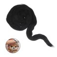 thumbnail image 2 of MOVTOTOP Black Wool Roving Yarn for DIY Needle Felting and Crafting Projects Soft Solid Color Beginner Supply, 2 of 7