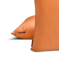 thumbnail image 3 of The HomeCentric Luxury Lumbar Pillow Cover Orange Pack Of 2, 12"x18" (30x45 cm) Satin Solid Oblong Pillow Cover, Solid Modern Cushion Cover Style - Orange Slub Satin, 3 of 5
