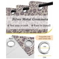 thumbnail image 5 of Purple Floral Blackout Curtains for Bedroom, Thermal Insulated Window Treatment, Spring Plants Flowers Vintage Rustic Grommet Top Blackout Draperies and Drapes for Basement 27.5"x39" 2 Panels, 5 of 8