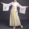 thumbnail image 2 of Piuwrlz Back to School Dresses Girls Uniform Preppy Dress Comfortable Lapel Collar A-Line Princess Skirts White Size 12-13 Years, 2 of 6