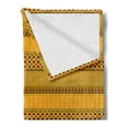 thumbnail image 2 of Kente Pattern Soft Flannel Fleece Blanket, Horizontal Borders of the Prehistoric Country Zigzags Folkloric Ornament Tile, Cozy Plush for Indoor and Outdoor Use, 60" x 80", Multicolor, by Ambesonne, 2 of 5