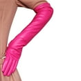 thumbnail image 4 of Guantes largos de cuero con pantalla táctil para mujer, 50 cm, guantes de moda de otoño e invierno que se pueden usar, 4 of 5