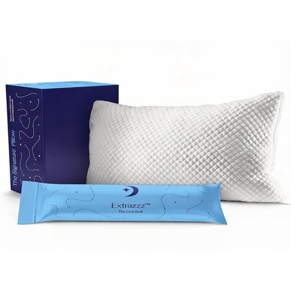 Adjustable Shredded Memory Foam Pillow Queen Bamboo Rayon Cover