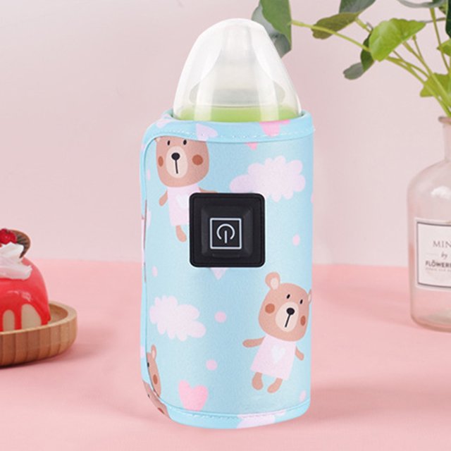 Calentador De Agua Con Leche Calentador de biberón USB para bebés Calentador de leche de calentamiento seguro para viajes en el hogar (verde) Wdftyju Libre de BPA