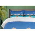 thumbnail image 4 of Ambesonne Tropical Duvet Cover Set, Maldives Clear Waters, 2-Calking, Turquoise Azure Blue, 4 of 7