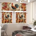 thumbnail image 2 of Aplkyhs Window Treatment Decor Short Window Drape Panel Country Rustic Thermal Insulated Pack of 3 Easy to Install with Rod Pocket for Laundry Bathroom RV, 2 of 6