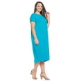 thumbnail image 3 of Pastel by Vivienne Women's Cocoon Maxi Dress with Dolman Sleeve Jade X-Large, 3 of 4