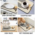 thumbnail image 6 of Washable Rubber Boho Style Vintage Floral Dish Drying Mats for Kitchen Counter Home Large Coffee Bar Pad Accessories and Decor for Utensils Stemware 18''x24'', 6 of 7