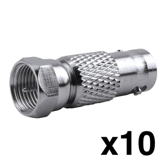 Construct Pro BNC Female to F Male Adaptors (10 Pack)
