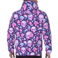 thumbnail image 3 of Bingfone Skull Rainbow Mushroom Men's Drawstring Hoodie Long Sleeve Pocket Sweatshirts-4X-Large, 3 of 6