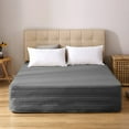 thumbnail image 6 of Cotton Blended Quilted Bed Skirt Queen Size,Dust Ruffle with Classic 14" Drop Dark Grey Colour, 6 of 9