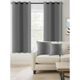 thumbnail image 2 of Fsddascl Black Ombre Blackout Curtains for Bedroom/Living Room, Thermal Insulated Kitchen Curtains, Grey Modern Art Farmhouse Grommet Darkening Window Treatment Drapes 42"x63"x2, 2 of 8