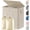 Beige, variant on Double Laundry Hamper with Lid and Removable Laundry Bags, Large Collapsible 2 Dividers Dirty Clothes Basket with Handles for Bedroom Laundry Room Closet Bathroom College, 136L Black