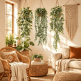 thumbnail image 5 of KIRIFLY Artificial Plants Hanging Fake Decor 3Pcs Faux Potted Eucalyptus Plants for Bathroom Home Office Desk Wall Shelf Bookcase Accessories Decor Indoor, 5 of 8