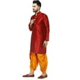 thumbnail image 3 of Mens Bollywood Style Indian Handmade Silk Blend Ethnic Party Wear Dhoti Kurta, 3 of 3