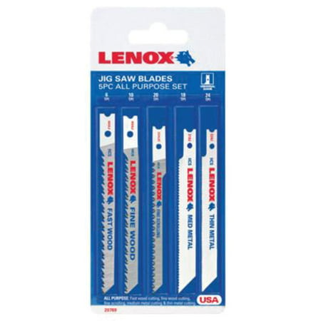 Lenox 20769 5-Piece U Shank Multi Purpose Jig Saw Blade