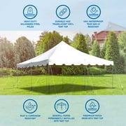Party Tents Direct Weekender Pole Tent Party Canopy, 20x20 White