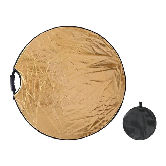 Tachiuwa Réflecteur Photographique Réflecteur Photo Rond pour l'Éclairage Extérieur Or/ 80cm