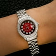 thumbnail image 2 of Pre-Owned Rolex Datejust 26MM 6917 Red Diamond Dial Diamond Bezel Stainless Steel Jubilee Bracelet, 2 of 9