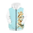 thumbnail image 3 of FUIALDOLG Boys Sea Turtle Blue Hoodie Boy Girls Zip Up Hoodies with Pocket Toddler Boy Kids Cute Sweatshirt Winter Outerwear Jackets 6-7 Years, 3 of 7