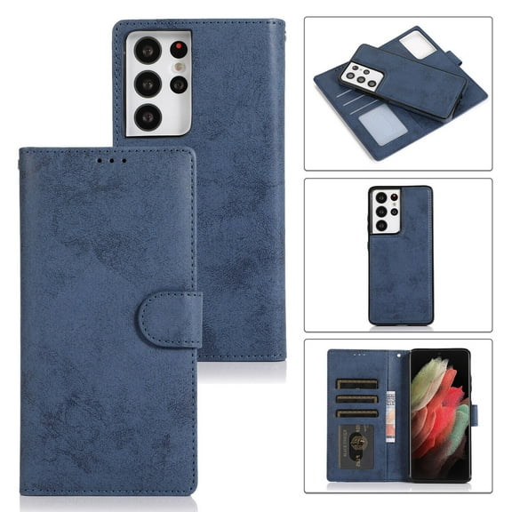 For Samsung Galaxy A53 5G Removable Magnetic Flip Leather Wallet Card Case Cover
