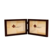 5x7 Hinged Double - Horizontal - Walnut Wood Picture Frame - Gallery Collection
