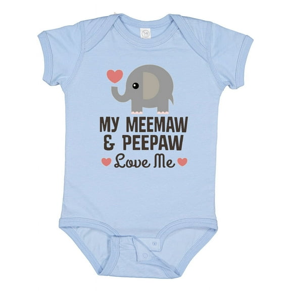 Inktastic Meemaw and Peepaw Love Me Grandchild Boys or Girls Baby Bodysuit