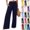 10# Navy, variant on Women Palazzo Pants Summer Flowy Wide Leg High Waist Lounge Trousers with Pockets 2026 Casual Beach Vacation Purple XXL