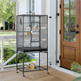 thumbnail image 2 of Yaheetech 53.5'' H Mobile Bird Cage w/ Detachable Stand, Black, 2 of 9