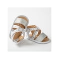 thumbnail image 3 of hirigin Baby Girls PU Leather Sandals Toddler Non-Slip Open Toe Sequins First Walking Soft Sole Shoes, 3 of 5