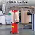 thumbnail image 1 of 20 Gallon Oil Drain Tank, Fluid Fuel Transfer Tank, Portable Oil Drain Container, Air Operated Drainer with Wheels and a Toolbox, Adjustable Funnel Height, 1 of 9