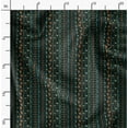 thumbnail image 6 of Soimoi Cotton Satin Spandex Green Fabric By the Yard - 54 Inch Wide -Floral Fabric - Modern Stripes with Playful Floral Accents Printed Fabric, 6 of 6