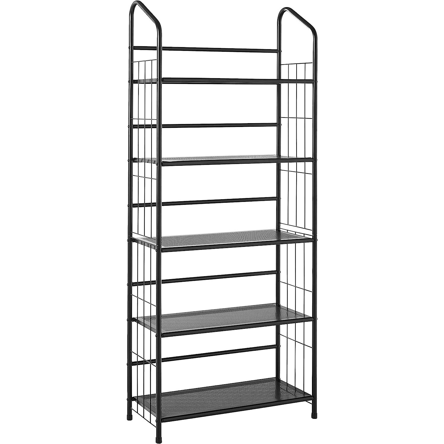 WBTAYB International R5975 Five Tier Metal Book Rack,Black