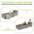 thumbnail image 5 of Evita 48" Propane Fire Pits for Outdoor 50,000 BTU Gas Fire Pit Table with Lid ,Glass stone,Tank Cover, 5 of 12