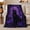 Morning Glory Cat, variant on Purple Butterfly Crystal Crescent Moon and Peony Art, Soft Flannel Blanket, Home Decor for Fantasy Lovers, Bedroom and Reading Nook, Birthday Gift, Dark Floral Pattern