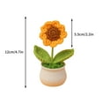 thumbnail image 2 of Zeceouar Simulated Flower Pot Finished Woolen Flower Indoor Car Decoration Small Pot, 2 of 6