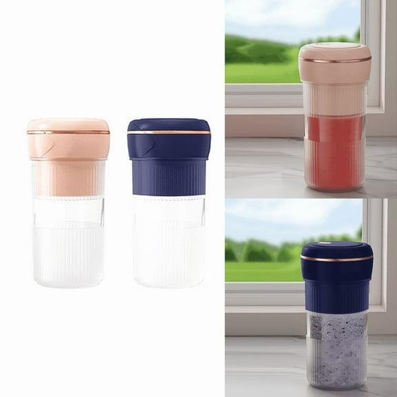 Juicing Cup Wireless Charging Small Portable Home Fruit Juicer Pink and Blue