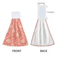 thumbnail image 3 of Haosy 2 Pack Kitchen Wash Cloths with Hanging Loops Absorbent Absorbent Quick Drying Hand Towels, Elegant Coral Flower Plant, 3 of 7