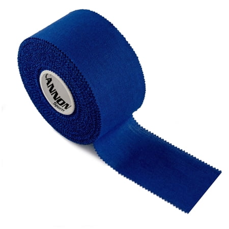 Cannon Sports Premium Athletic Tape - 1.5” x 45 Feet Per Roll - Easy Tear, No Sticky Residue, Very Strong, Hypoallergenic and Latex Free- Ideal for Sprains, Strains, First Aid – 1 Roll (Blue)