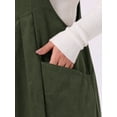 thumbnail image 5 of DARING DIVA Women's Plus Corduroy Pinafore Dress Pleated Skirt 1X Army Green, 5 of 7