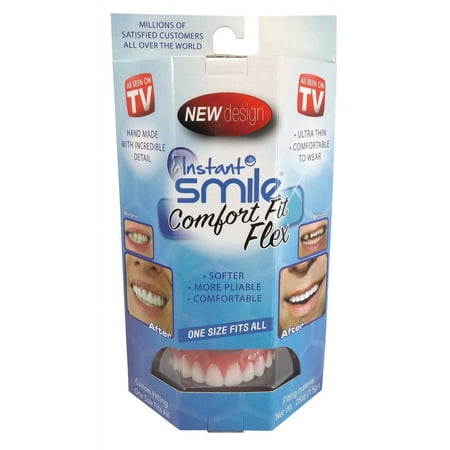 Instant Smile Comfort Fit Flex Teeth Top Cosmetic Veneer One Size Fits Most People