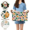 thumbnail image 5 of Yayeee Foldable Storage Basket for Shelves with Handles Waterproof Cloth Bins, Floral Blooms, 5 of 7