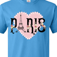 thumbnail image 4 of Inktastic Paris Pink Heart Eiffel Tower with Flowers T-Shirt, 4 of 5