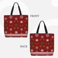 thumbnail image 3 of Kll Merry Christmas Pattern Aesthetic Tote Bag For Women Beach Bag Shopping Bags Shoulder Bag Reusable Grocery Bags, 3 of 8