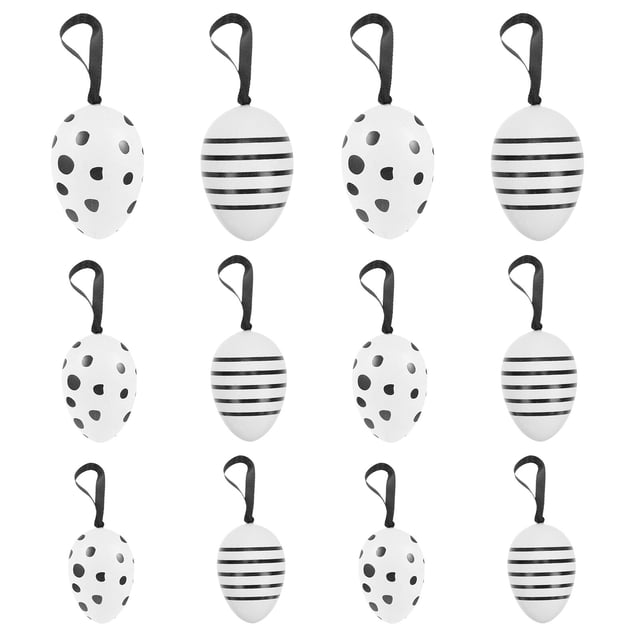 Miangastore 24Pcs Easter Hanging Eggs Creative Pendant Party Layout Prop