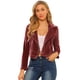 thumbnail image 1 of Chaqueta de Motociclista Allegra K Terciopelo Rosa M, 1 of 6