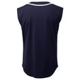 thumbnail image 2 of Ma Croix Mens Casual Sleeveless Baseball Jersey Team Vest, 2 of 6