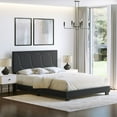 thumbnail image 5 of Boyd Sleep Aberdeen Linen Upholstered Twin Platform Bed Frame, Black Charcoal, 5 of 7